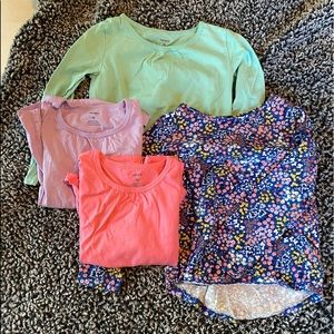 4 pack Carters long sleeve tees - 4T